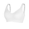 Adjustable Wide Strap Sports Bra - White