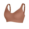 Adjustable Wide Strap Sports Bra - Light Brown