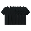 5 pcs Pack Basic Cotton T-Shirt - Black