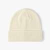 Cotton Rib Knit Beanie - Beige