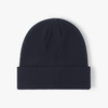 Cotton Rib Knit Beanie - Navy