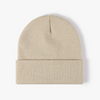 Knit Cuff Beanie - Beige