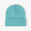 Knit Cuff Beanie - Cyan